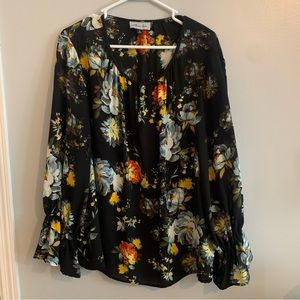Merra Lane Sheer Floral Blouse
